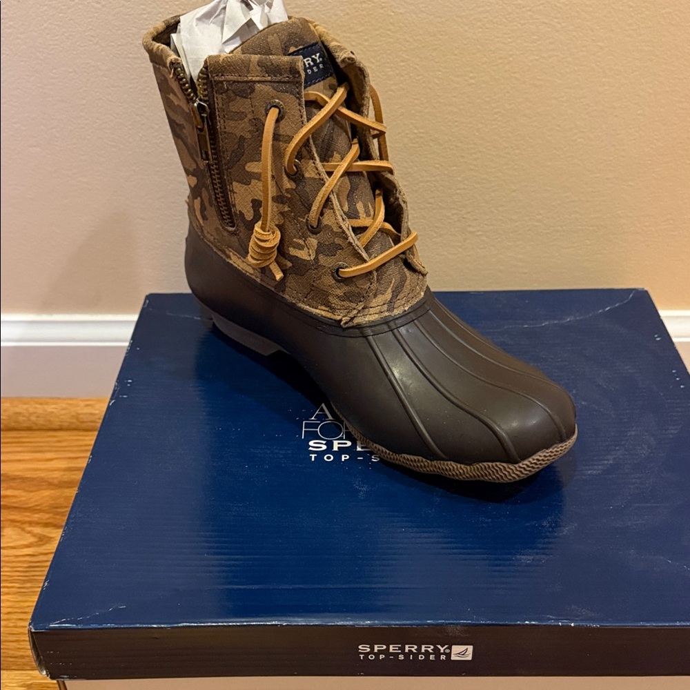 Sperry Brown Camouflage Duck Boots